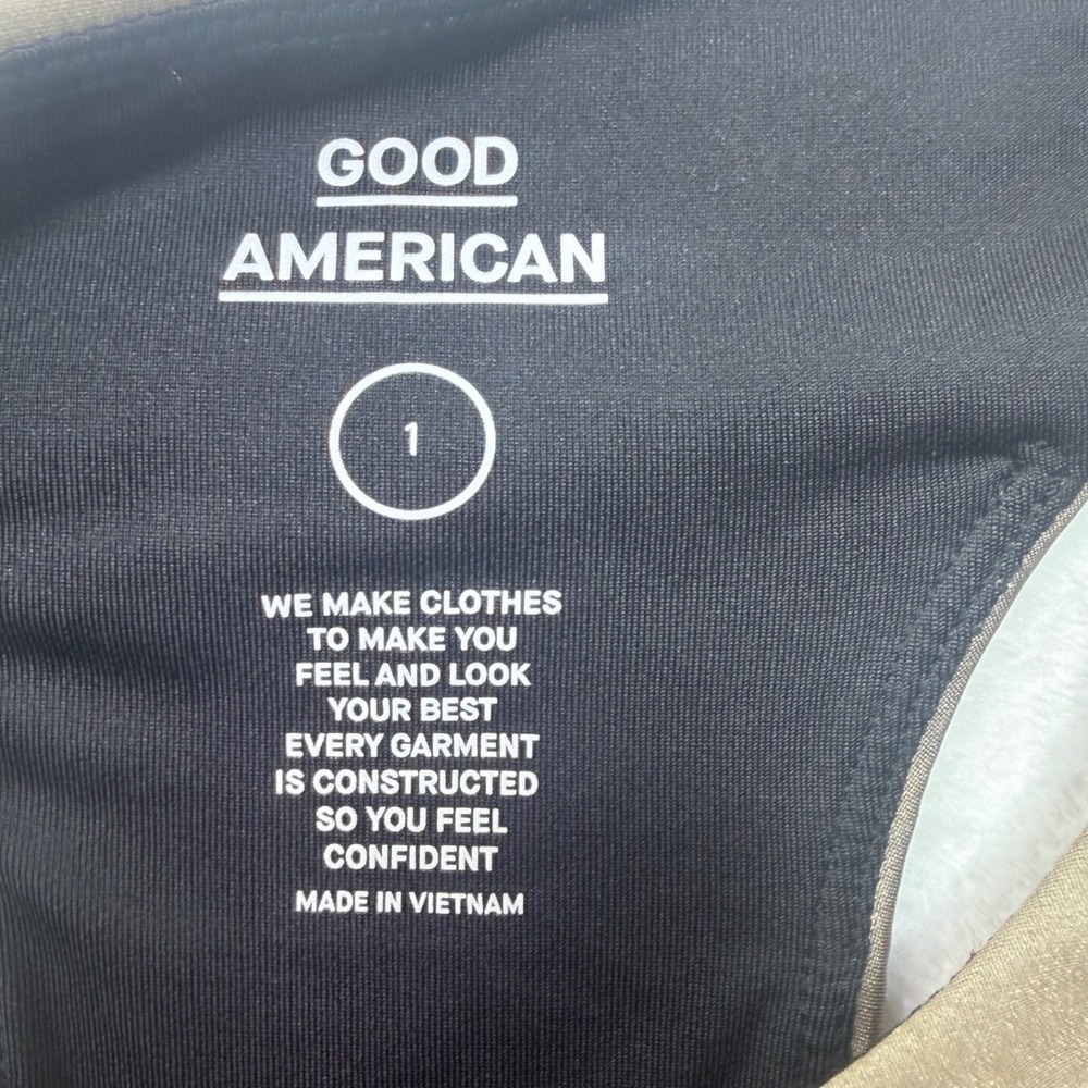 Good American High Neck Racerback Sports Bra Taupe Brown Size 1 S - Picture 4 of 5